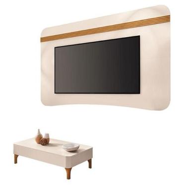 Imagem de Painel Suspenso Armony Off White Cinamomo com Mesa de Centro Liz Off W