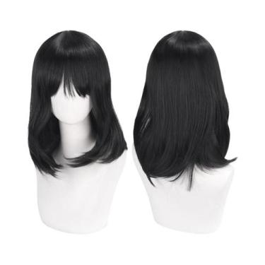 Imagem de Peruca De Cosplay Black Pear Blossom De Fibra Sintética Para Mulheres 