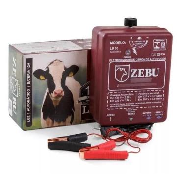 Imagem de Eletrificador Cerca Elétrica Zebu LB50 50km Luz e Bateria 12V