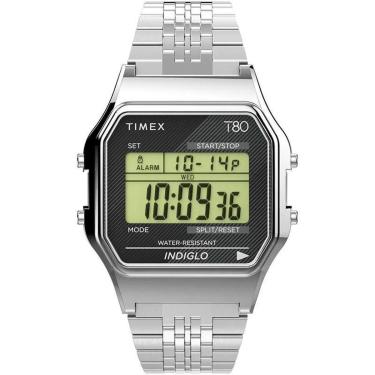 Imagem de Relógio Timex Digital Vintage T80 Prata TW2V19000-Unissex
