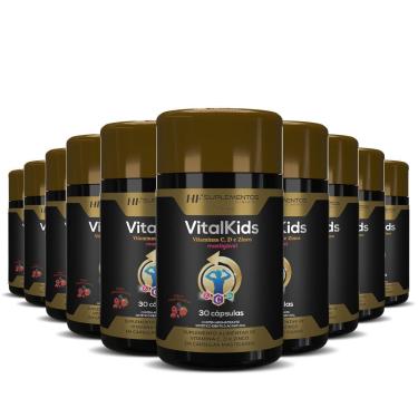 Imagem de 10X VITALKIDS VITAMINA C D ZINCO 30CAPS MASTIGAVEL HF-Unissex