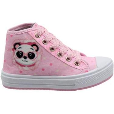 Imagem de Tênis Casual Infantil Ortobessa Cano Alto Panda Menina-Feminino