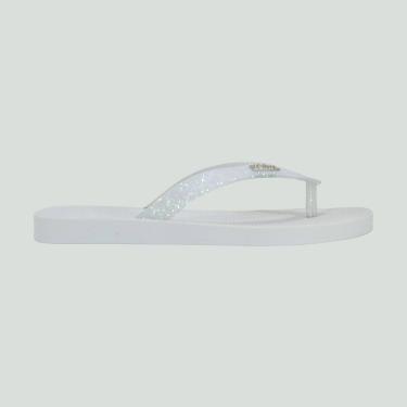 Imagem de Chinelo Melissa Sun Long Beach Ii Branco/Vidro/Glitter