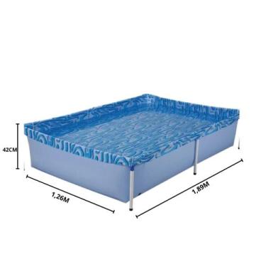 Imagem de Piscina plástico 1000 litros estrutura metálica fácil de montar e resi