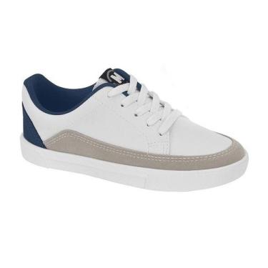 Imagem de Sapatênis Molekinho 2801171 Infantil Masculino, Cinza branco marinho, 