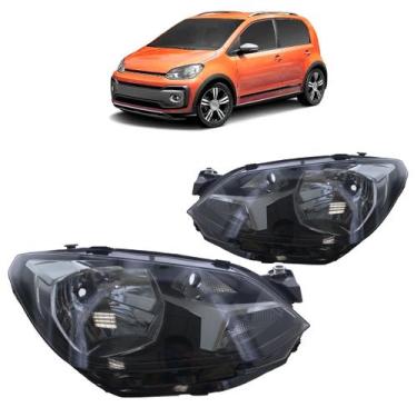 Imagem de Farol Dianteiro Up 2018 2019 2020 2021 Fumê Lisa Acrílico - Automotive