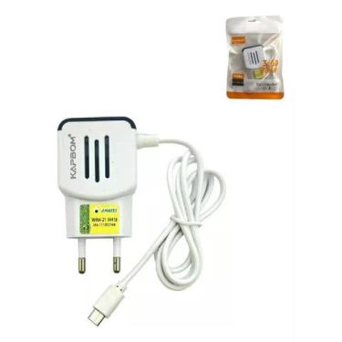 Imagem de Carregador 3.6A Turbo KAPBOM com Cabo Micro USB  KA-395-V8
