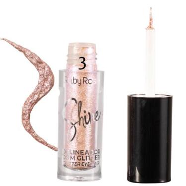 Imagem de Delineador Líquido Com Glitter Shine LindoGlamour Ruby Rose, Ivory Gli