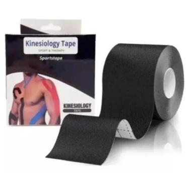 Imagem de Kinesiology Tape Fita Kinésio Sportstape Bandagem Elástica, Preto