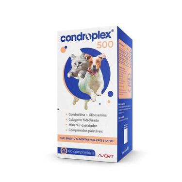 Imagem de Suplemento Condroplex 500 para Cães e Gatos de Pequeno Porte  60 Compr