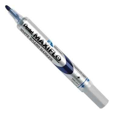 Imagem de Marcador AZUL Quadro Branco Maxiflo Ponta Fina - MWL5S-C - Pentel