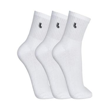 Imagem de Kit Com 3 Pares Meias Lupo Cano Médio Masculina Sport 3148 - Branco, B