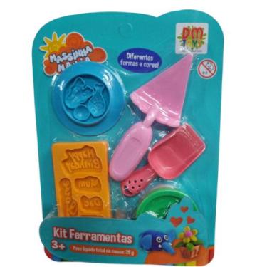 Imagem de Massinha Mania Kit Ferramentas Cartela Dm Toys, Modelo 5