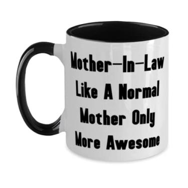 Imagem de Caneca Mother In-Law Like A Normal Mother Only More Awesome Dois Tons 325 ml, Copo da Sogra, Joke Gifts para Sogra