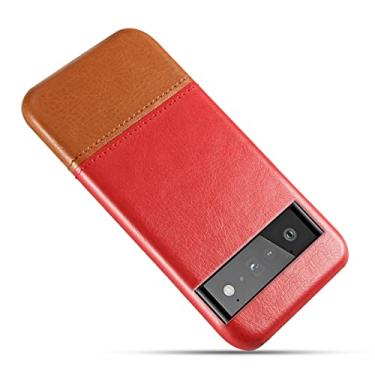 Imagem de Capa para Google Pixel 6/6 Pro, capa traseira de couro TPU (poliuretano termoplástico) moderna e durável com proteção antiarranhões e revestimento fino, A,6 de 6,4 polegadas