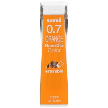 Imagem de Uni Lapiseira colorida de 0,7 mm, chumbo, nanodia, laranja, grafite de 0,7 mm
