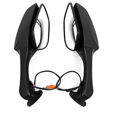 Imagem de Worldmotop Offroad retrovisores laterais ajustáveis para motocicleta KAWASAKI Ninja ZX10R ZX-10R ZX 10R 2011-2015 (preto)