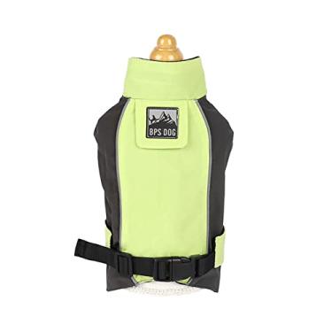 Imagem de Foern Jaqueta de inverno para cachorro, casaco para cachorro quente com gola alta, colete para cães alça refletiva para caminhada, corrida para cães pequenos, médios, grandes, verde, 6GG