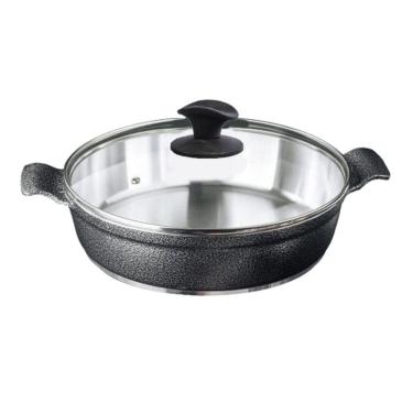 Imagem de Frigideira Preto Craqueado Alumínio Usinado Javali AA 30cm