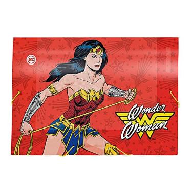 Imagem de Pasta Aba Elástica Ofício Sem Lombo - Mulher Maravilha