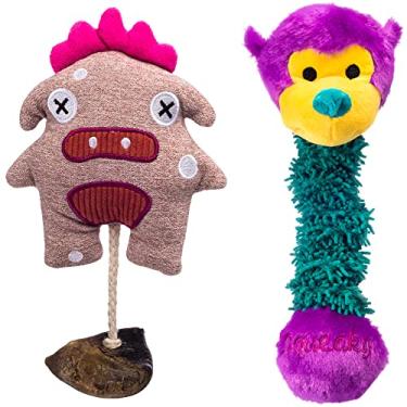 Imagem de Brinquedo pelúcias Pet Macaco apito mordedor casco bovino MP