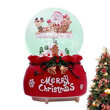 Imagem de globo neve Natal - Globo neve musical com luzes LED - Decorações Natal com globo neve, presentes aniversário para meninas, mulheres, crianças, bebês, mães, filhas Sritob