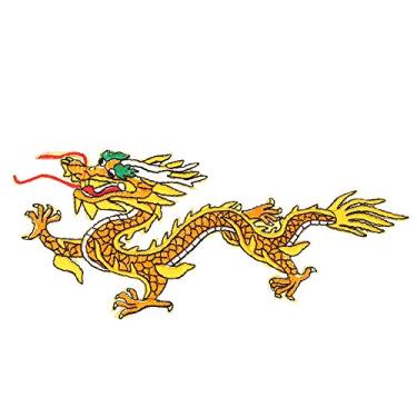 Imagem de Adesivo de pano de dragão chinês bordado remendo diy decoração aplique artesanato acessórios de vestuário costura ou ferro adesivo de pano para camiseta jeans mochila sapato