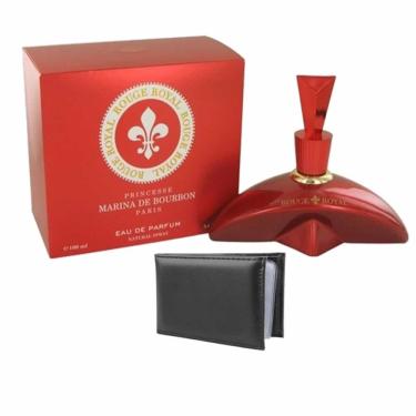 Imagem de Conjunto Perfume Feminino Rouge Royal Marina Bourbon 100 Ml e Carteira de Bolso Cartões Slim