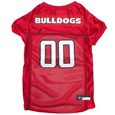 Imagem de Pets First NCAA College Georgia Bulldogs Jersey de malha para cães e gatos, 2GG. Camisa de cachorro licenciada com seu time favorito de futebol/basquete universitário