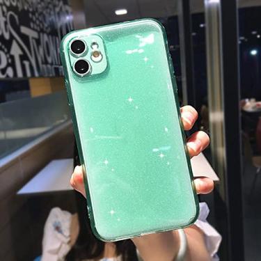 Imagem de Capa de telefone transparente com glitter e cores doces para iPhone 13 11 12 Pro 12 Mini X XR XS Max SE 2020 7 8 Plus 6 6s Capa de silicone macio, G, para iPhone 14