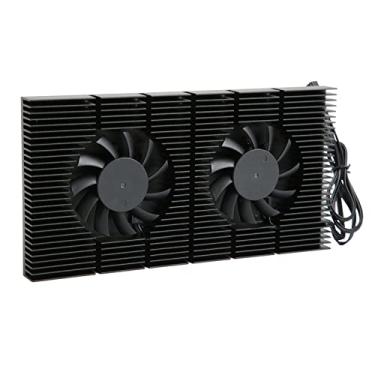 Imagem de Radiadores de Memória de Placa Traseira GPU, Refrigerador de Dissipador de Calor de Alumínio Com Ventilador de Resfriamento Dual 60mm 4Pin PWM para Placa Gráfica RTX 3090 3080 3070