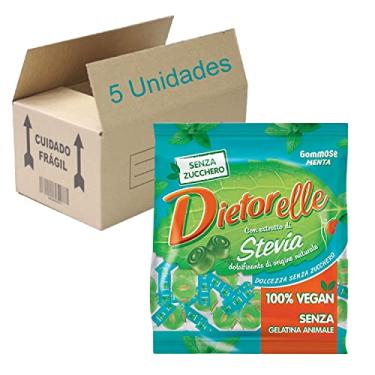 Imagem de 5x Bala de Goma de Menta com Stevia DIETORELLE 70g