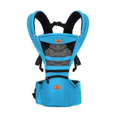 Imagem de Porta-bebês ergonômico com assento de quadril, mochila porta-bebês para bebês, bolsa tipo estilingue para bebês recém-nascidos, urdidura de bebê respirável e macia para todas as estações