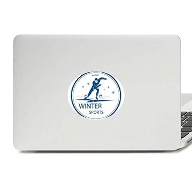Imagem de Esporte de inverno terno e botas padrão vinil emblema adesivo para laptop notebook decalque