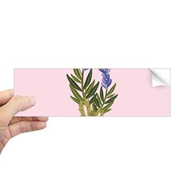 Imagem de DIYthinker Adesivo retangular azul de flor lavanda para janela notebook