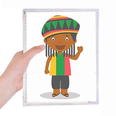 Imagem de Caderno de desenho da Jamaica Black Wild com folhas soltas e diário recarregável