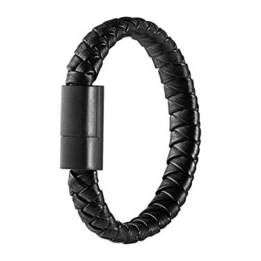 Imagem de UKCOCO Cabo de carregamento USB C – Cabo USB tipo C trançado estilo pulseira de carregamento rápido compatível com Samsung Galaxy S10/S9/S8 Plus, LG V30/V20/G6/G5