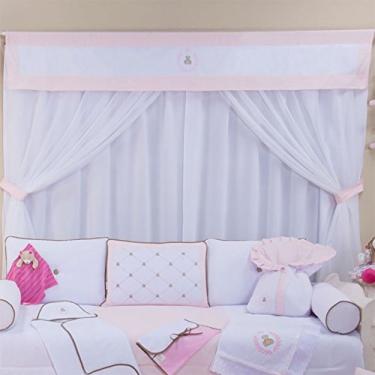 Imagem de Laura Baby Cortina De Bandô Com Voil Thed Rosa