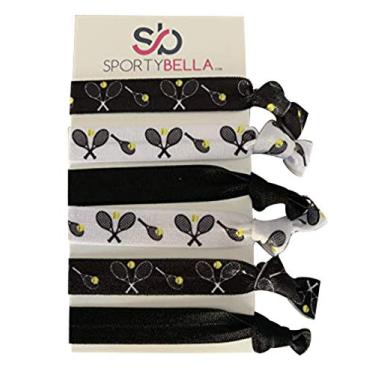 Imagem de Conjunto de elásticos para cabelo de tênis, acessórios para cabelo de tênis, sem vinco, para meninas jogadoras de tênis
