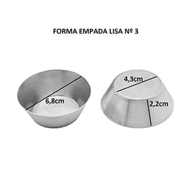 Imagem de Forminha de Empada nº 3 Fundo Fixo Alumínio Festa Formas 12 peças