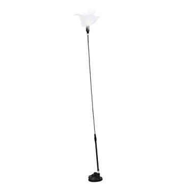 Imagem de Bothyi Brinquedos interativos para gatos Varinha de provocação de gatos, pegador de gatos, brinquedo engraçado para gatos brincando para gatos em ambientes fechados, treinando dança, penas brancas