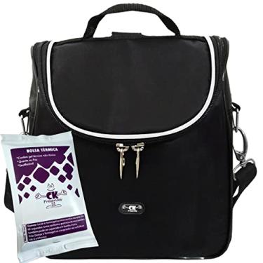 Imagem de Bolsa Térmica Marmita Fitness Lancheira Praia Bebida + Gel Cor:M-KIT08BR