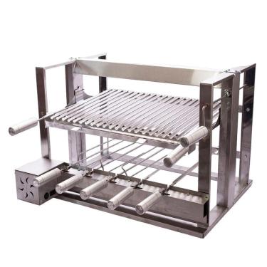 Imagem de Churrasqueira Elevatória Fast Gourmet Com Kit Giratório Elétrico, 5 Espetos E Grelha Parrilha Egkg05