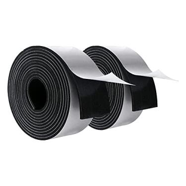 Imagem de Fita de espuma de alta densidade à prova d'água, tiras CR de neoprene, adesivo de um lado, vedação EVA 5.1 cm x 1/20.3 cm x 10 pés (2 rolos)