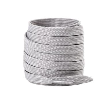 Imagem de 1 Par De Cadarços De Tênis, Acessórios Para Sapatos, Cadarços Unissex De Sapato Plano, Cadarços Clássicos De Cor Sólida, Cordas De Sapato 发送反馈(Color:Light gray,Size:120cm)