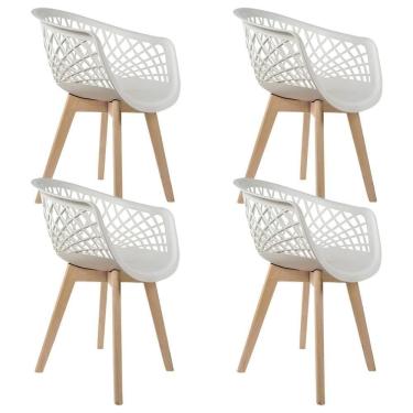 Imagem de Kit 04 Cadeiras De Jantar Madri E01 Branco