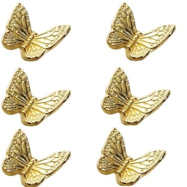 Imagem de zaoalife Puxador de gaveta de furo único borboleta antigo puxador de porta de armário retrô de liga de zinco puxadores de armário