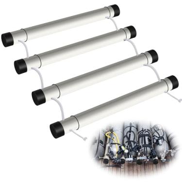 Imagem de Relaxgiant Suporte de tanque de mergulho para 3 tanques de plástico PVC suporte de rack de tanque tubos de cilindro de mergulho para evitar que seus tanques rolem durante o transporte em carros,