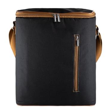 Imagem de Bolsa Térmica Para 3 Garrafas de Vinho Preto Liso