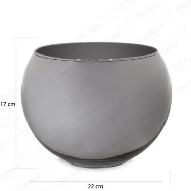 Imagem de Vaso de Vidro Aquario Tailandia Espelhado Prata 22x17 - Tem Flores